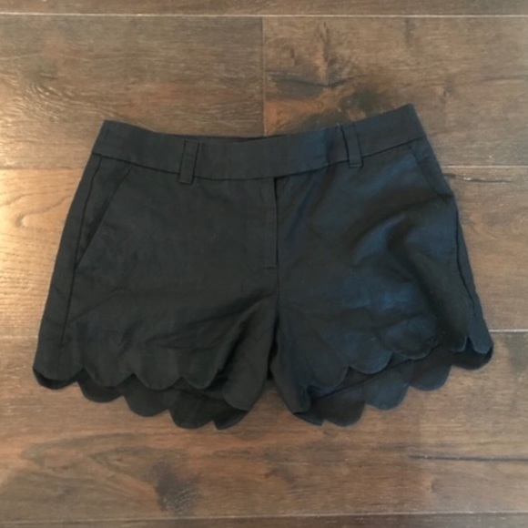 J. Crew Pants - J. Crew black scallop shorts